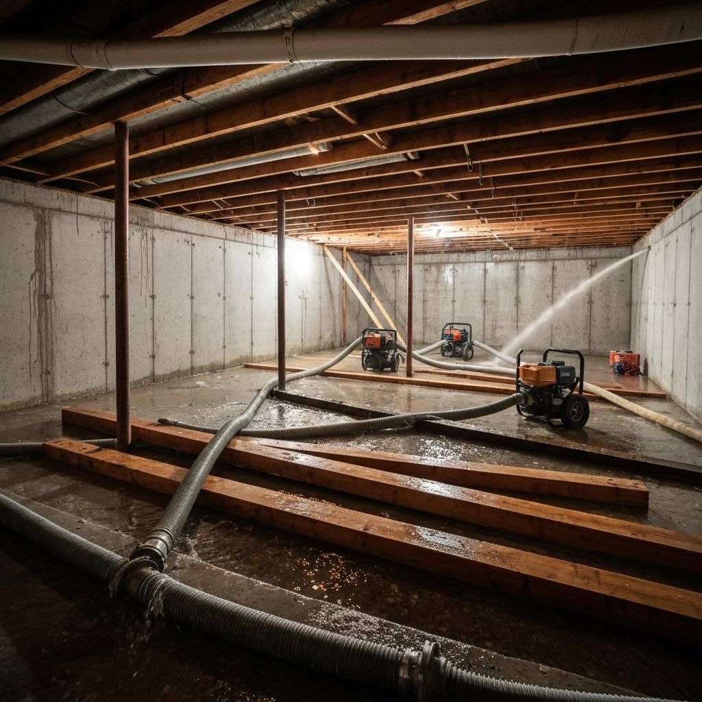 Water extraction equipment removing flood water in Plymouth, MN